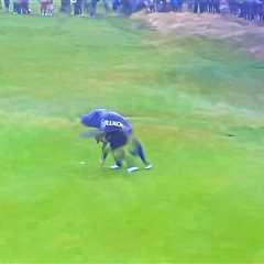 Golf fans fume at coverage of The Open as downpour makes it like ‘watching through a bathroom..