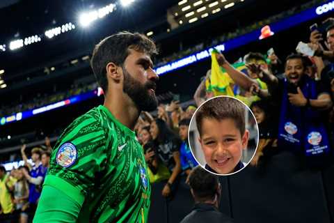 Alisson’s son backs Liverpool teammates in Euros by wearing their shirt