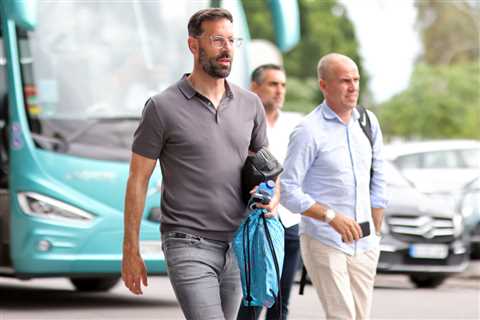 Ruud van Nistelrooy arrives at Man United training ground as one of two new coaching additions