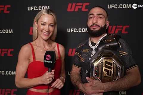 AND NEW! Belal Muhammad reacts to winning the UFC Welterweight title at #UFC304 🏆