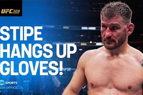 UFC 309: Stipe Miocic announces retirement after suffering KO defeat to Jon Jones 👏 #UFC309