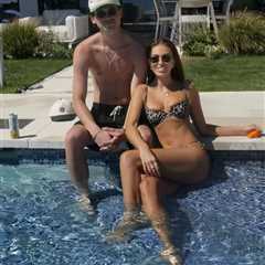 Golf Wag Paulina Gretzky leaves little to imagination in tiny bikini as she sizzles in pool